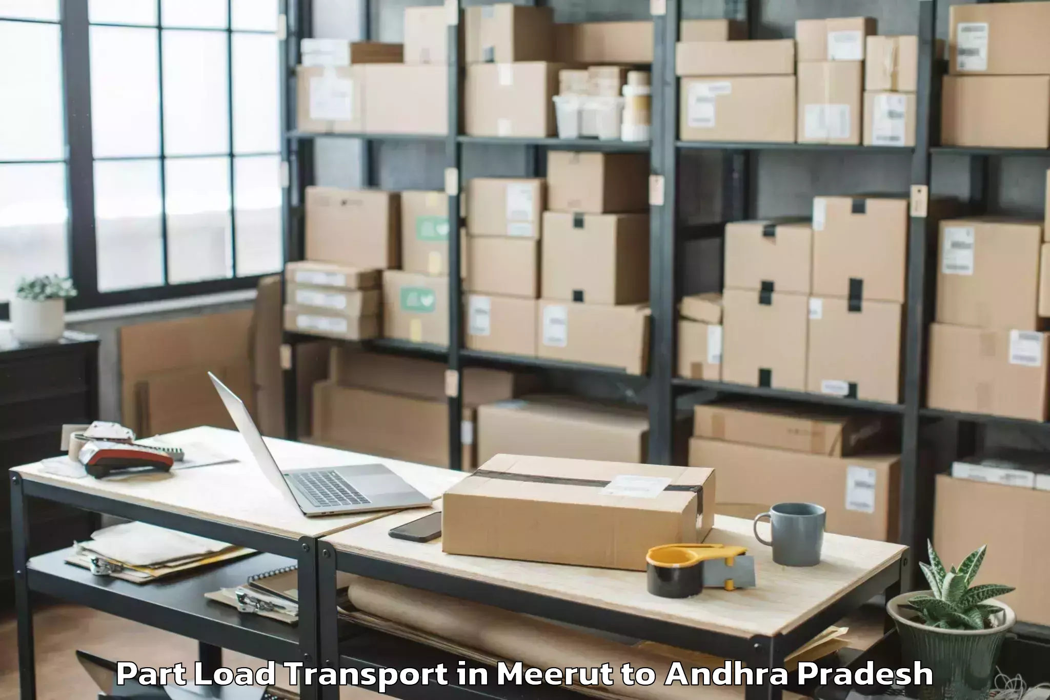 Book Meerut to Yadamari Part Load Transport Online